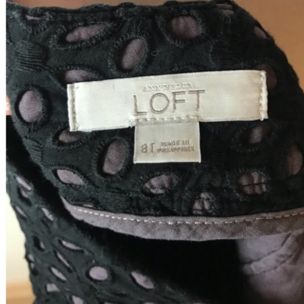 Loft Blk Eyelet Skirt - Picture 3 of 3